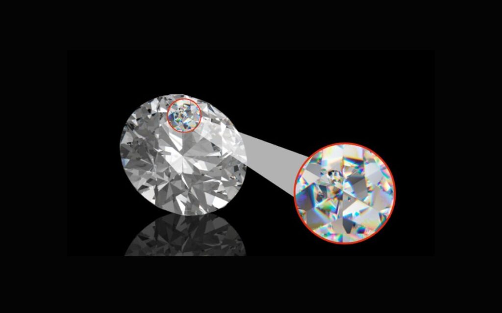 Tạp chất bên trong kim cương