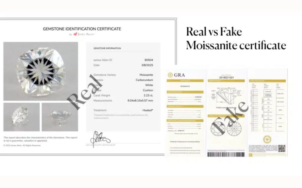 Cần phân biệt giấy kiểm định GRA giả và thật