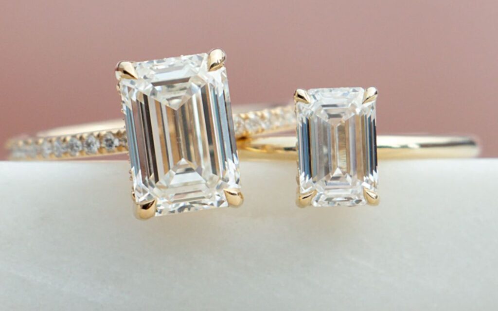 Kim cương Emerald (Chữ nhật) thể hiện sự sang trọng, tinh tế, điềm đạm và trí tuệ