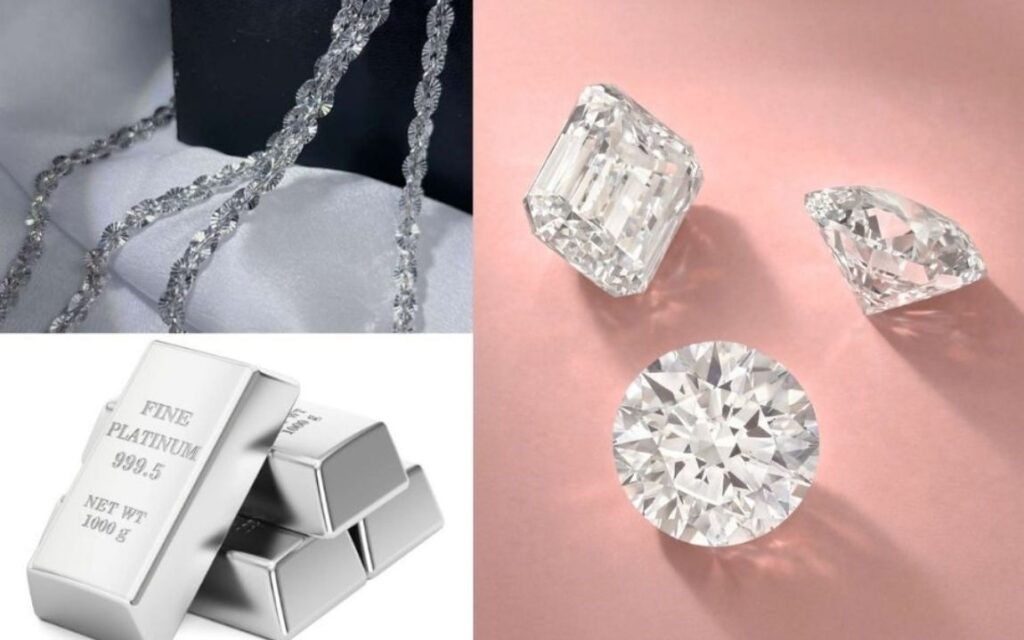 Trong trang sức cao cấp, kim cương thường có giá trị cao hơn bạch kim nhờ độ hiếm và giá trị tăng theo chất lượng